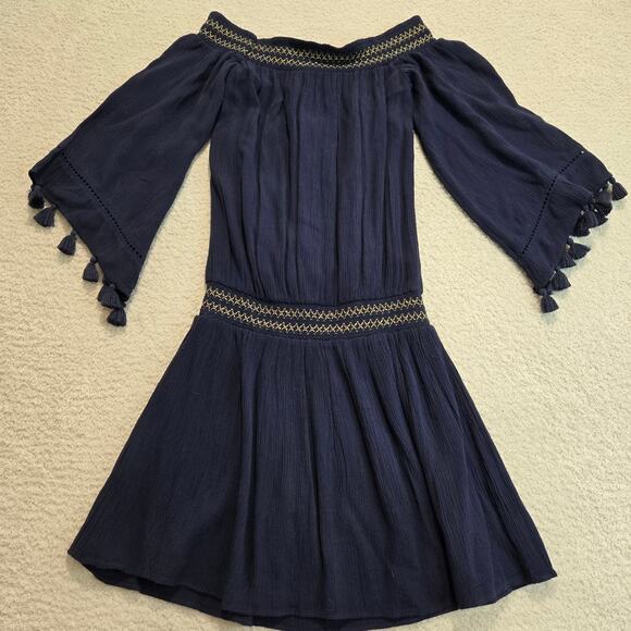 Lilly Pulitzer Joelle Off the Shoulder Tunic Dress Size XS Roman Tunic Boho - Picture 8 of 9